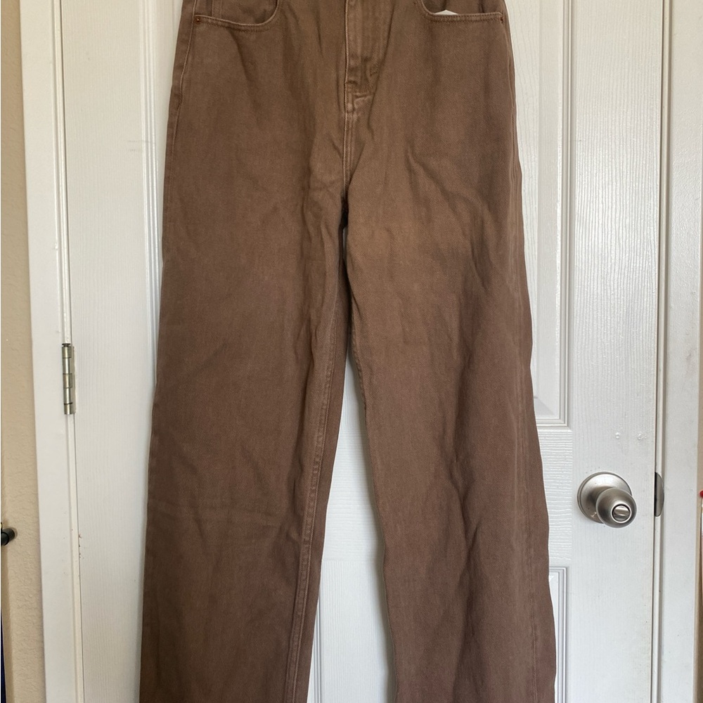 Brown Straight Leg Pants